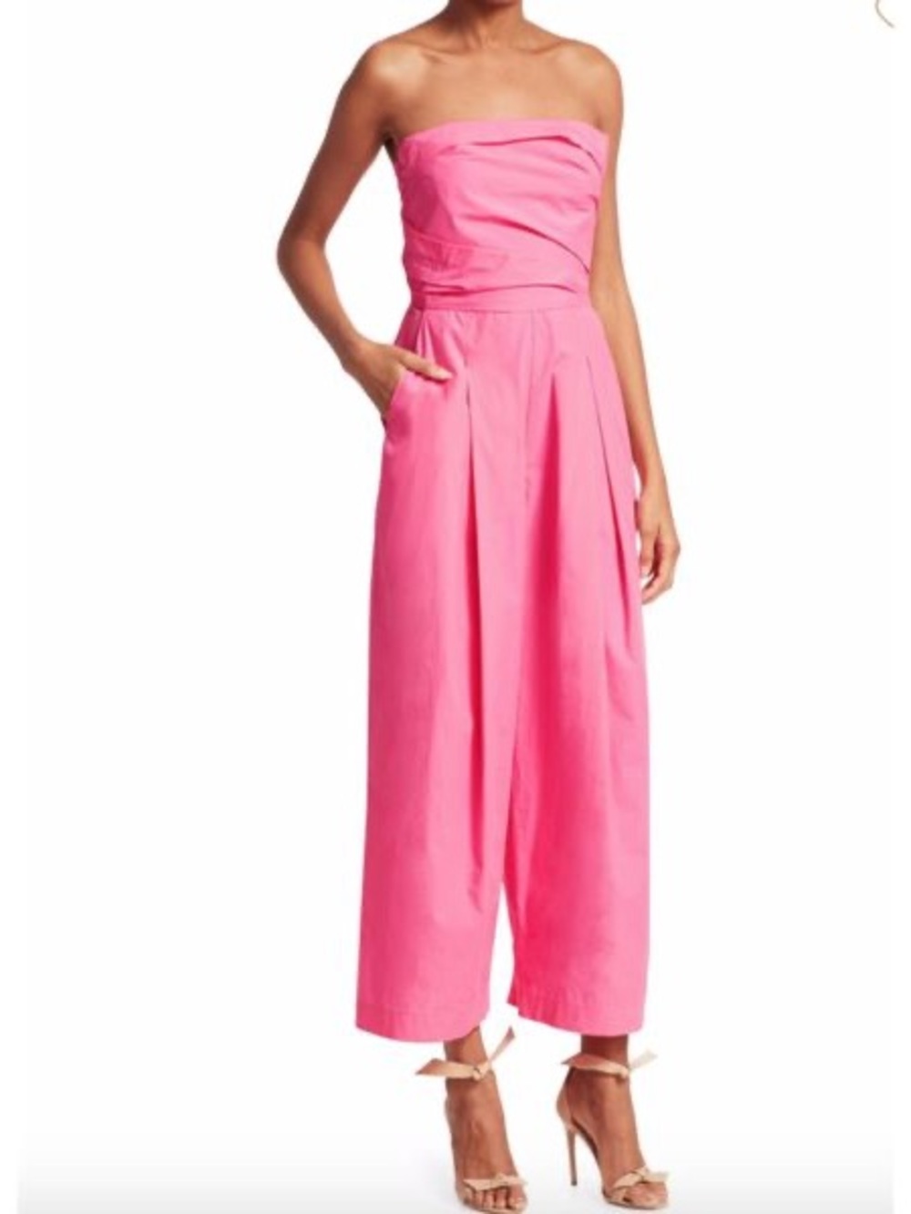 Rachel Comey Tristan Strapless Jumpsuit in pink size 10